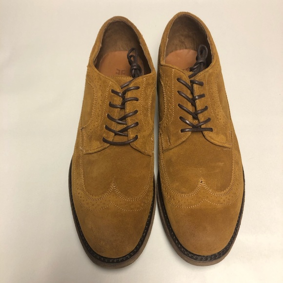Frye Mens Suede Wingtip Dress Shoes - Picture 10 of 16